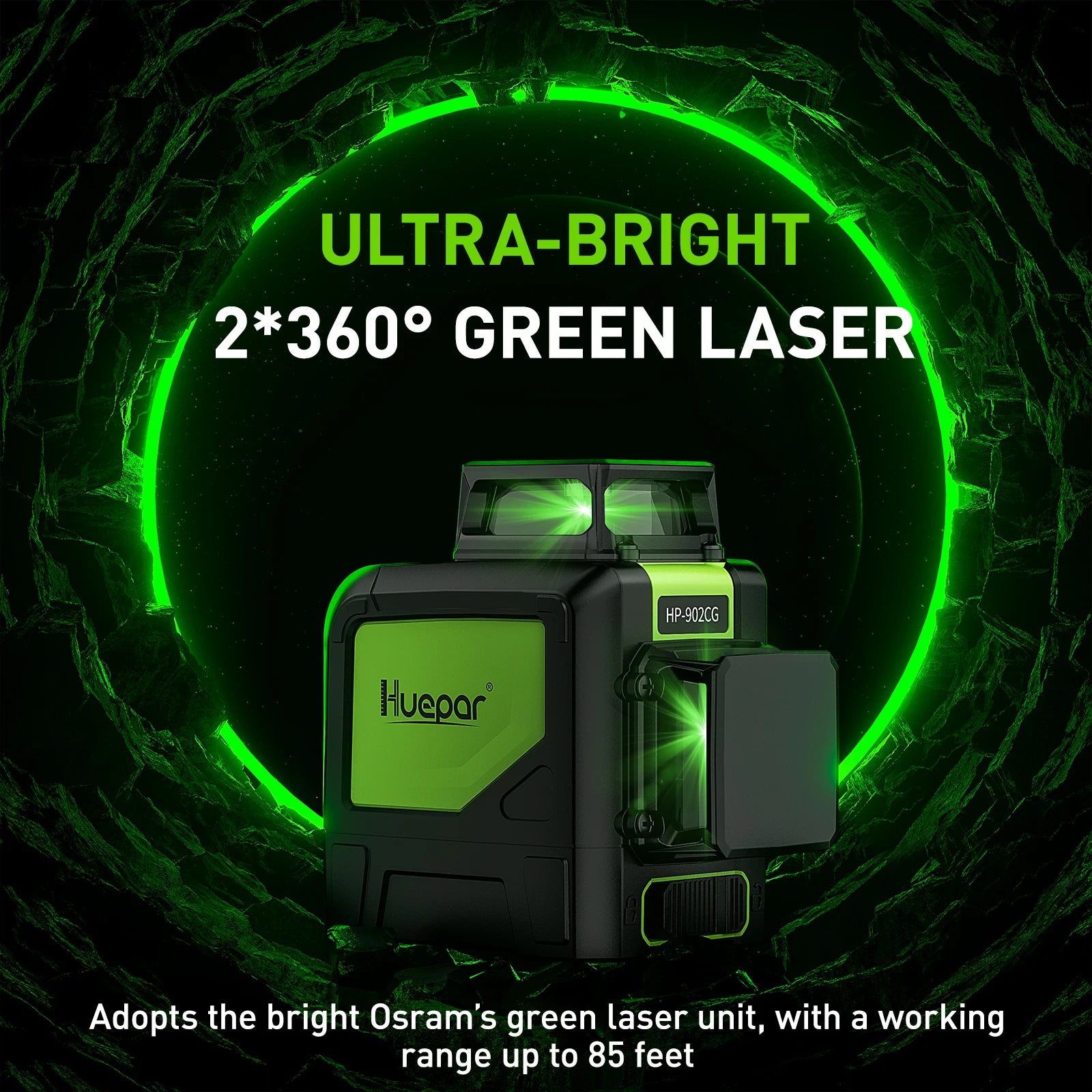 Máy Cân Mực Laser Xanh 2x360° Huepar 902CG Chính Xác - Daisan Mart