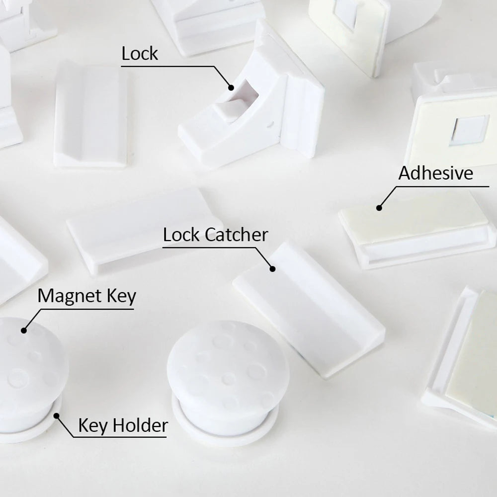 Baby Safety Lock Invisible Lock Kids Security Drawer Latch Cabinet Door Magnetic Child Safety Lock Limiter  Children Protection - Daisan Mart