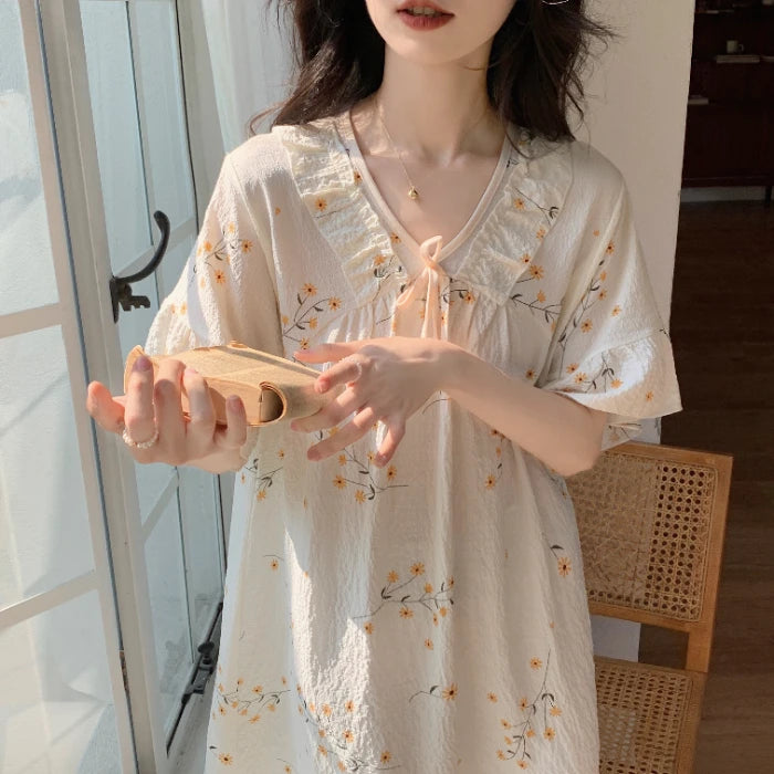 Bộ Đồ Ngủ Hoa Hè 2025 Cotton Nữ Big Size Mát Mẻ - Daisan Mart