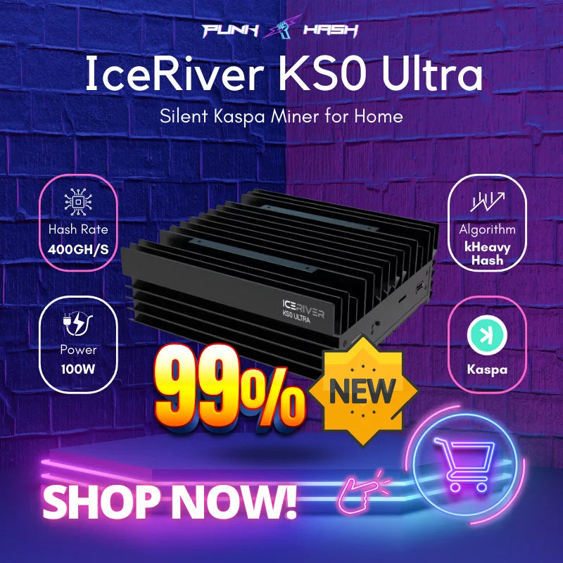 IceRiver KS0 Ultra With Offical Power Supply ASIC Miner KASPA Miner KAS Crypto Mining Machine Cheap Used Miner - Daisan Mart