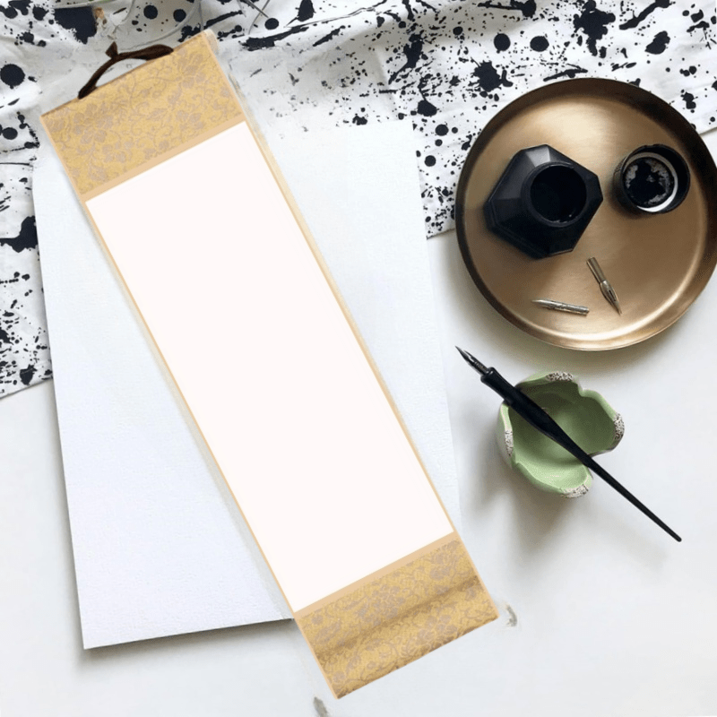 9 blank small scrolls, calligraphy scrolls, traditional Chinese paintings and ancient-style calligraphy and painting pendants, painting Xuan paper, small home pendants, decorative small items, creative gifts