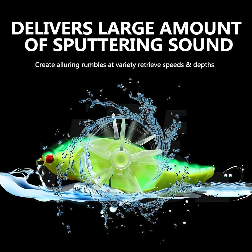 Bionic Cicada Hard Fish Lure - Spinning Fishing Bait with Propeller Treble Hook for Freshwater and Saltwater Fishing - 7.5cm/14g - Lifelike Design for Increased Catch Rates