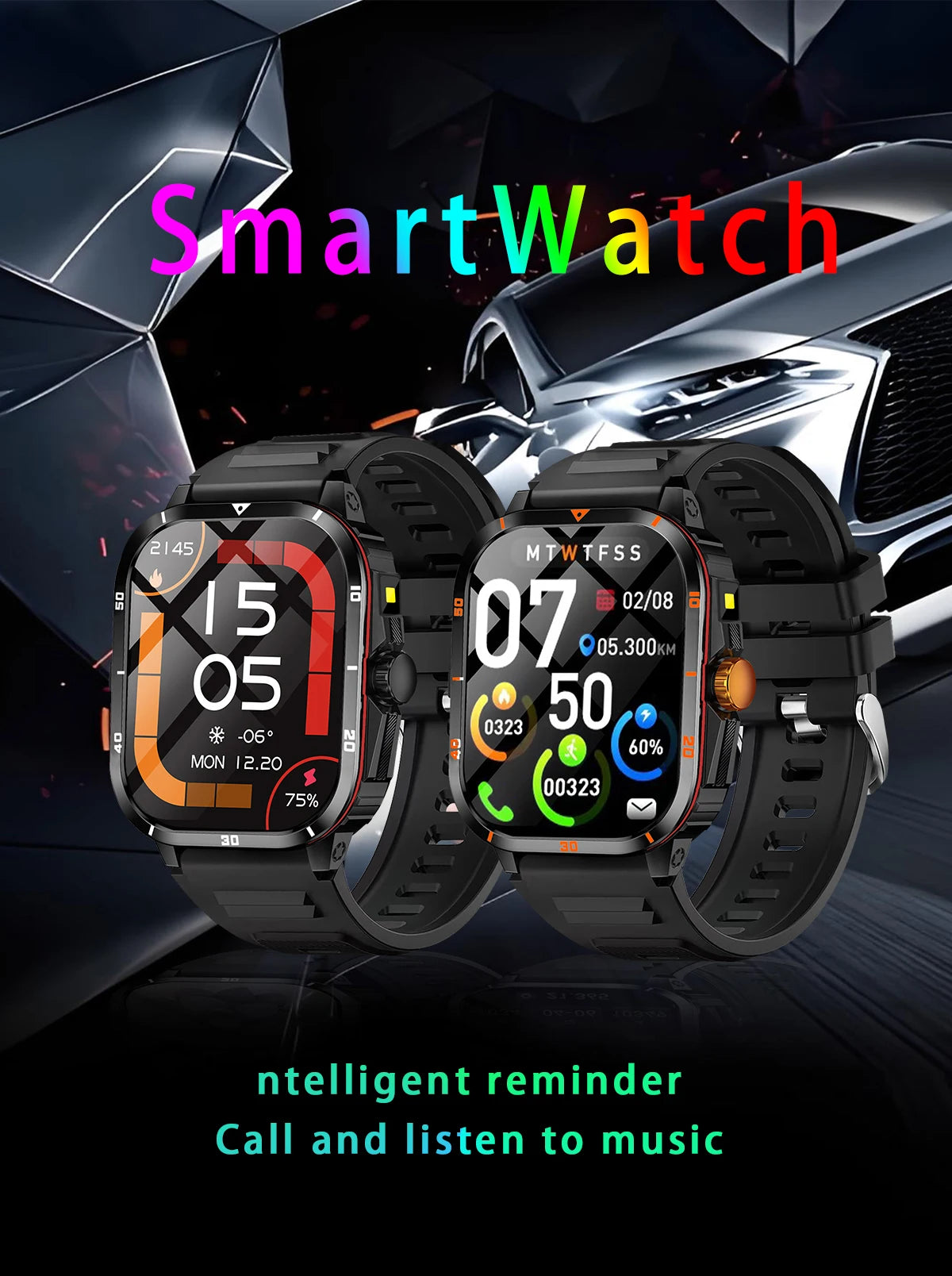 Smartwatch 2025: Bluetooth Calling, Health, Sports