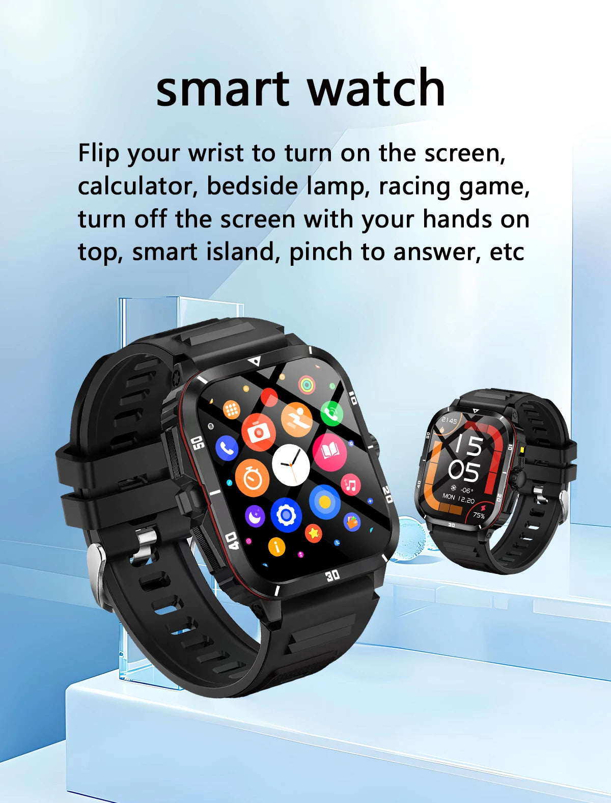 Smartwatch 2025: Bluetooth Calling, Health, Sports