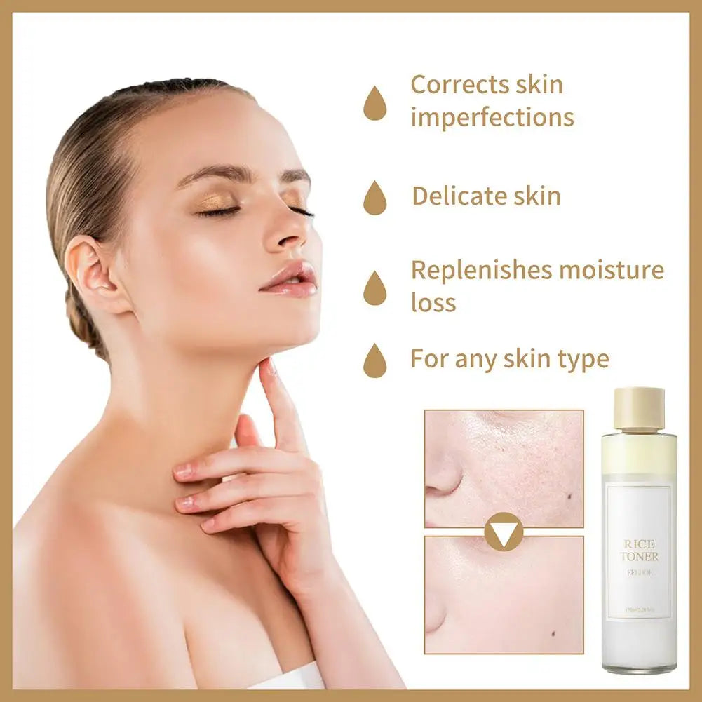 Rice toner deeply hydrates repairs skin barrier Anti-aging firming  Brighten Improve Fine Line softening facial skin toner - Daisan Mart