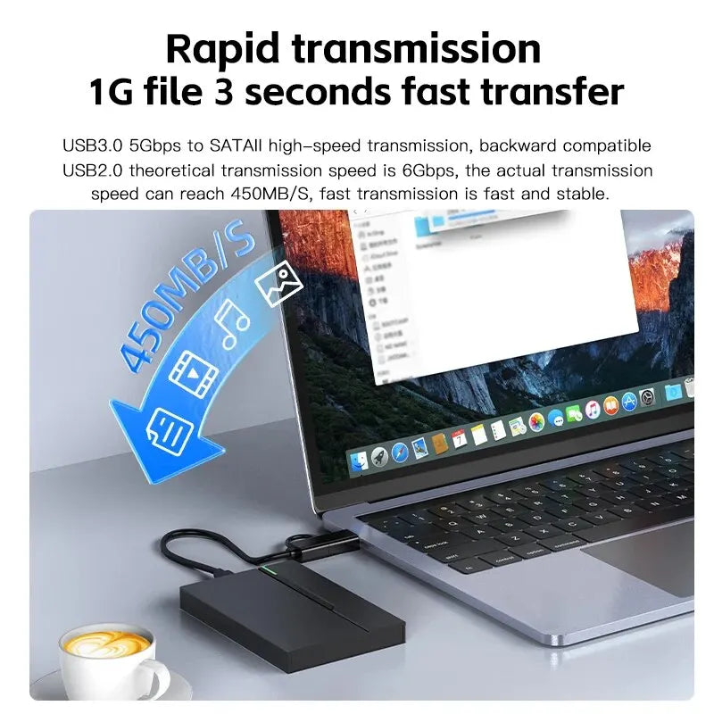 Hộp Ổ Cứng Ngoài 2.5 USB 3.0 Hỗ Trợ 6TB SATA SSD/HDD - Daisan Mart
