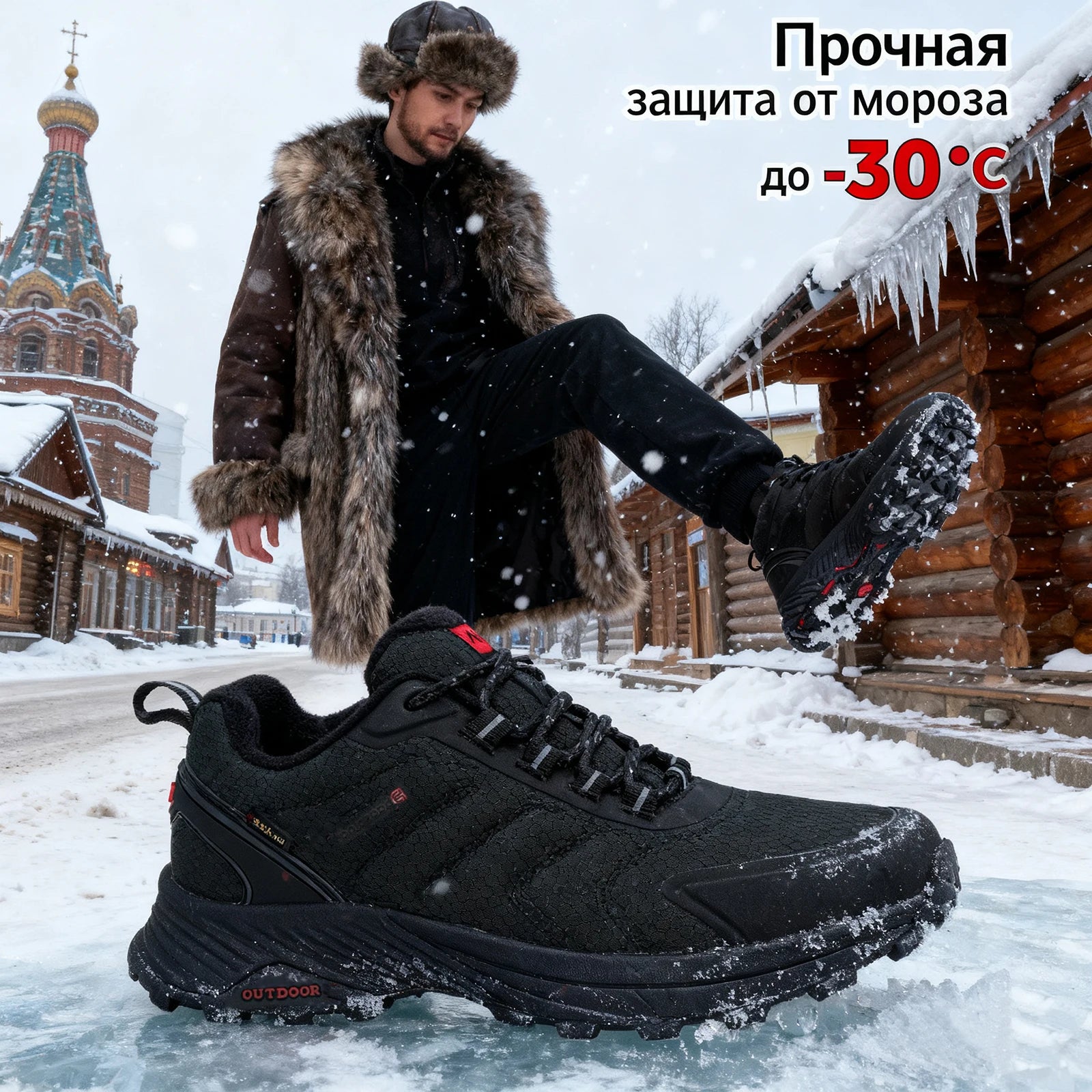 Baasploa 2025 Men's Sports Shoes Anti-Slip Keep Warm