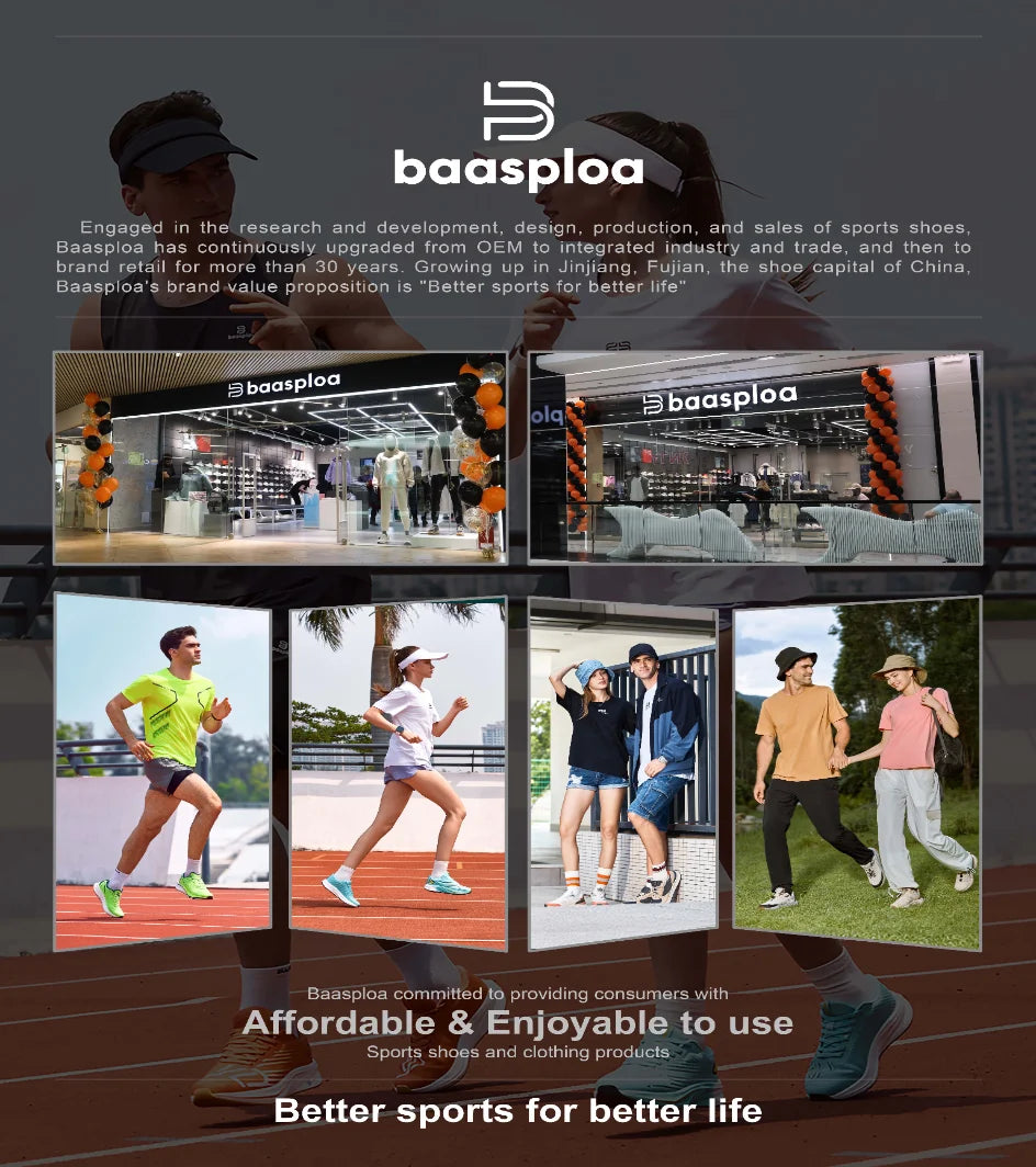 Baasploa 2025 Men's Sports Shoes Anti-Slip Keep Warm