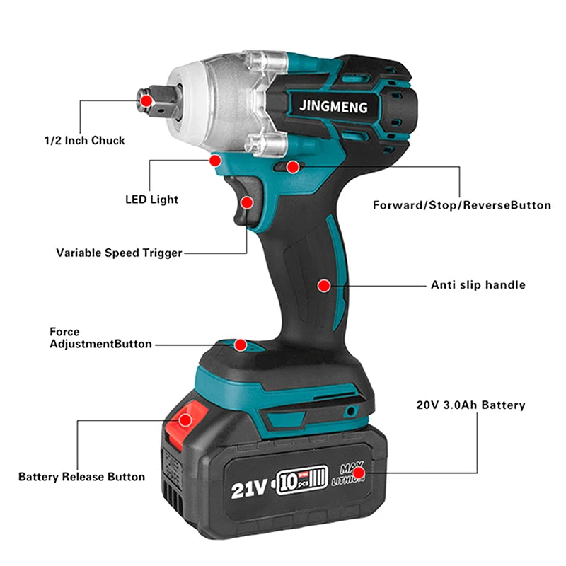 Máy Vặn Vít Điện Không Dây 21V Động Cơ Brushless - Daisan Mart