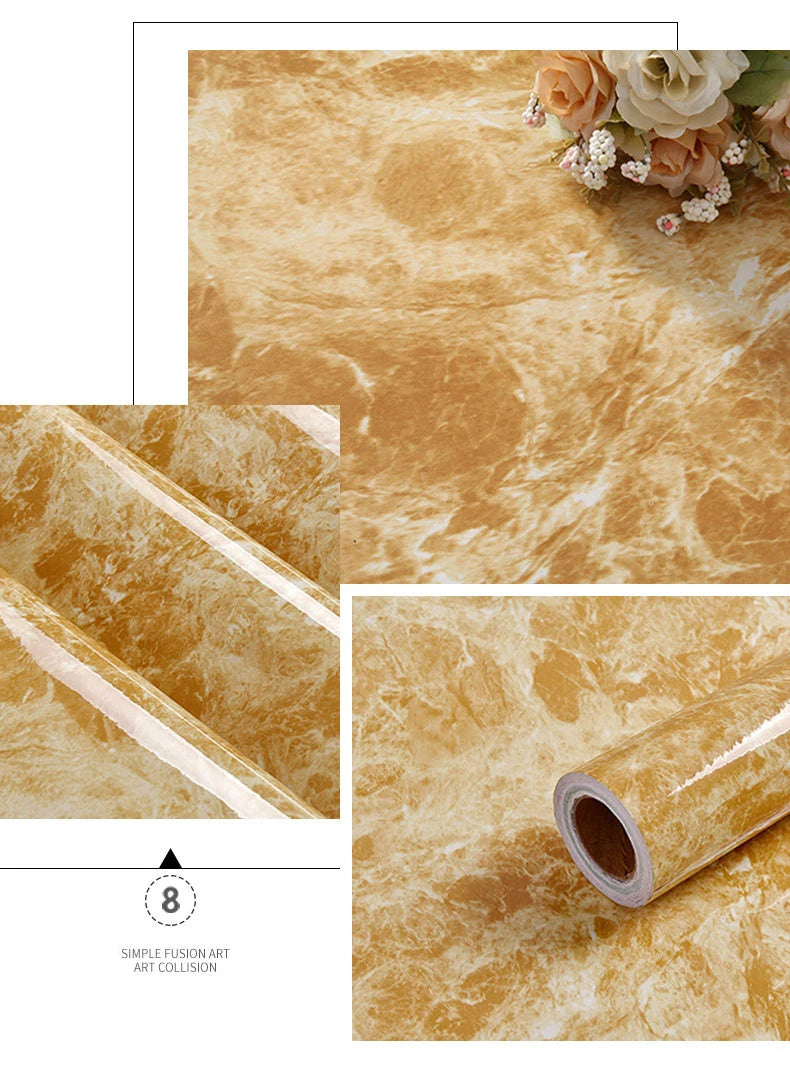 Decal Dán Bếp Chống Dầu Nước, Cải Tạo Tủ Bếp Marble - Daisan Mart