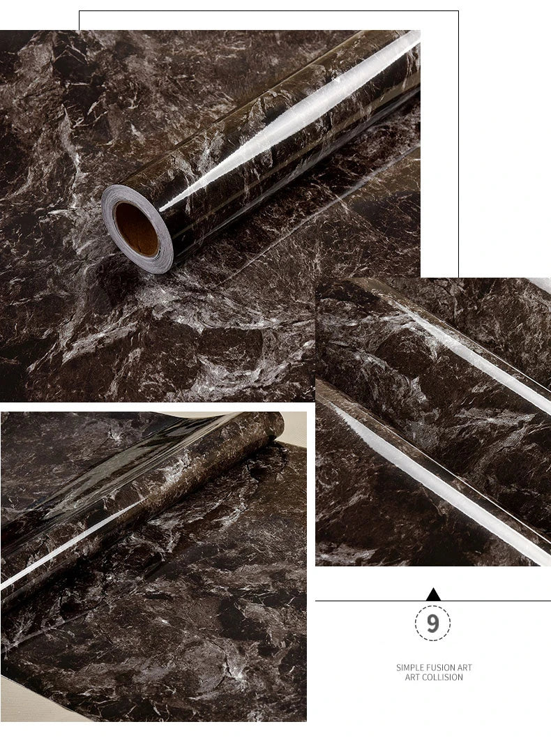 Decal Dán Bếp Chống Dầu Nước, Cải Tạo Tủ Bếp Marble - Daisan Mart