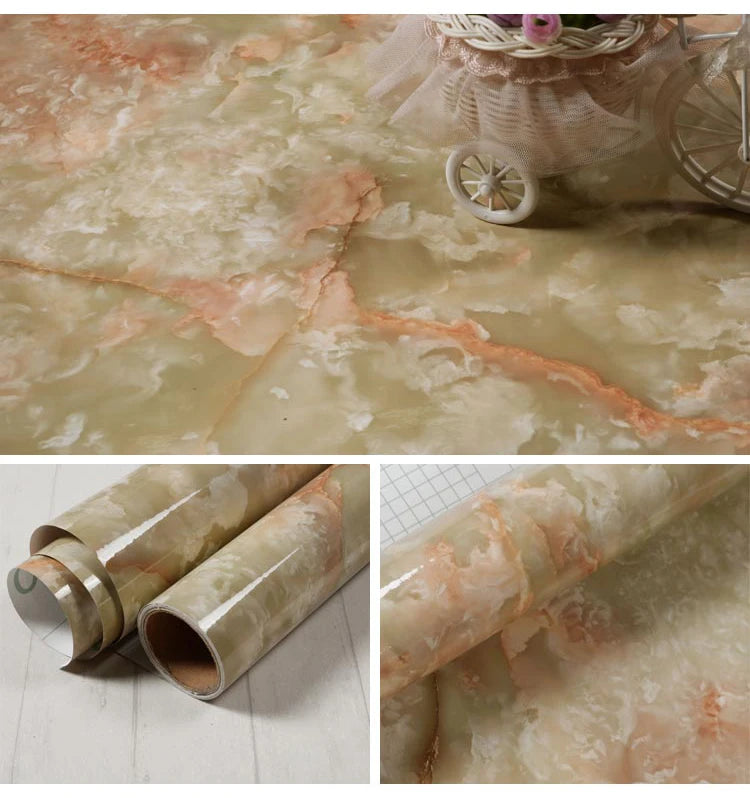 Decal Dán Bếp Chống Dầu Nước, Cải Tạo Tủ Bếp Marble - Daisan Mart