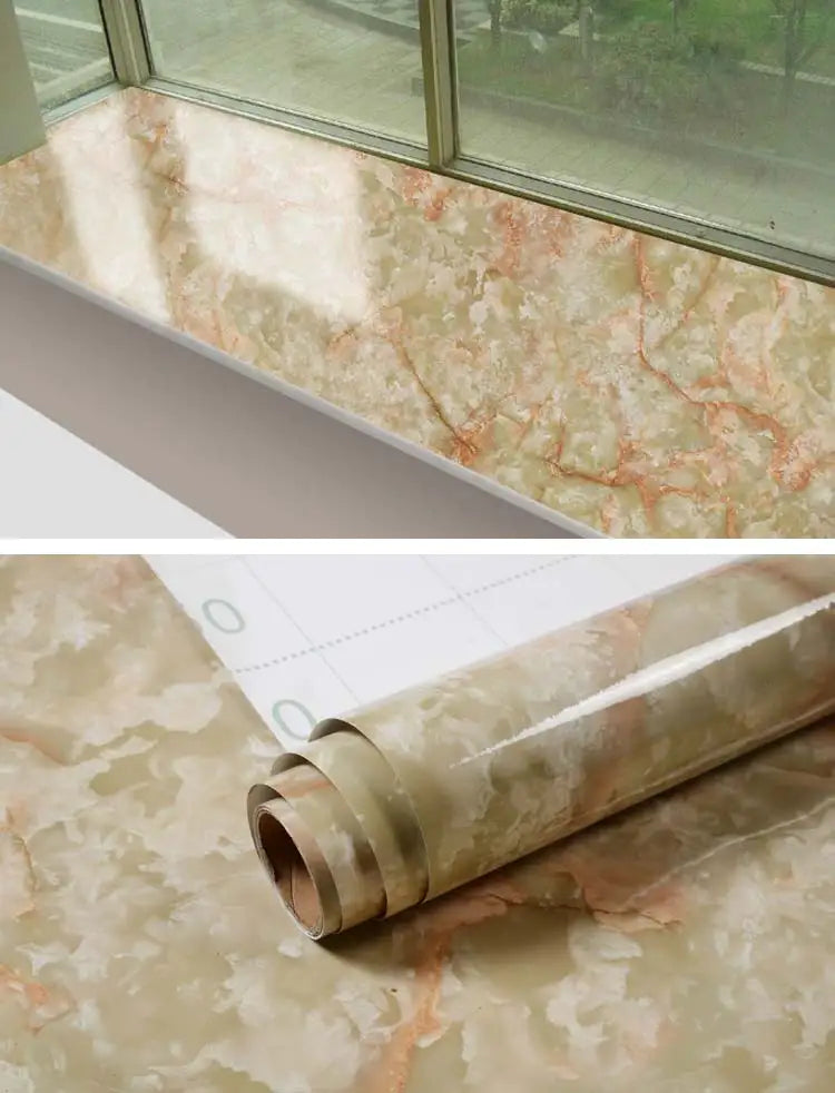 Decal Dán Bếp Chống Dầu Nước, Cải Tạo Tủ Bếp Marble - Daisan Mart
