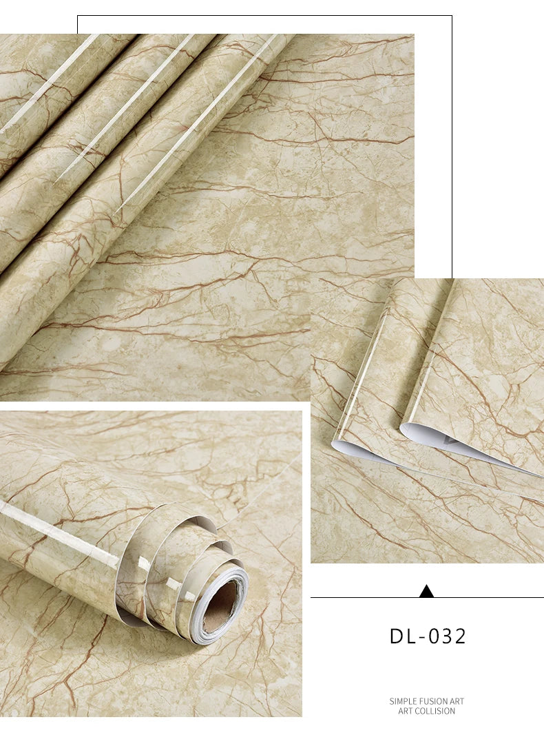 Decal Dán Bếp Chống Dầu Nước, Cải Tạo Tủ Bếp Marble - Daisan Mart