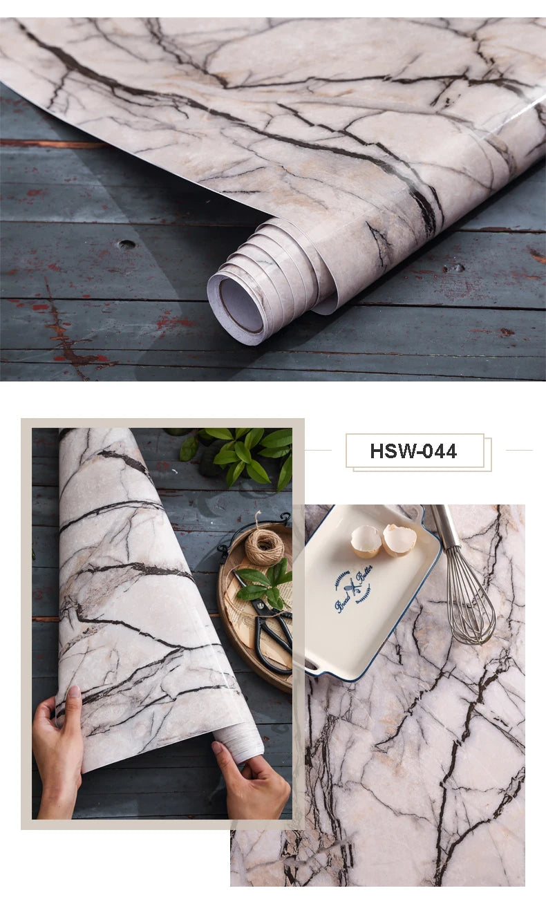 Decal Dán Bếp Chống Dầu Nước, Cải Tạo Tủ Bếp Marble - Daisan Mart