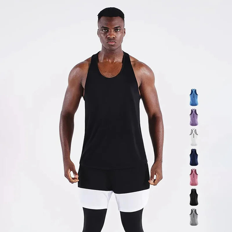 Áo Gile Nam Tập Gym Mùa Hè Cotton Không Tay Đen - Daisan Mart