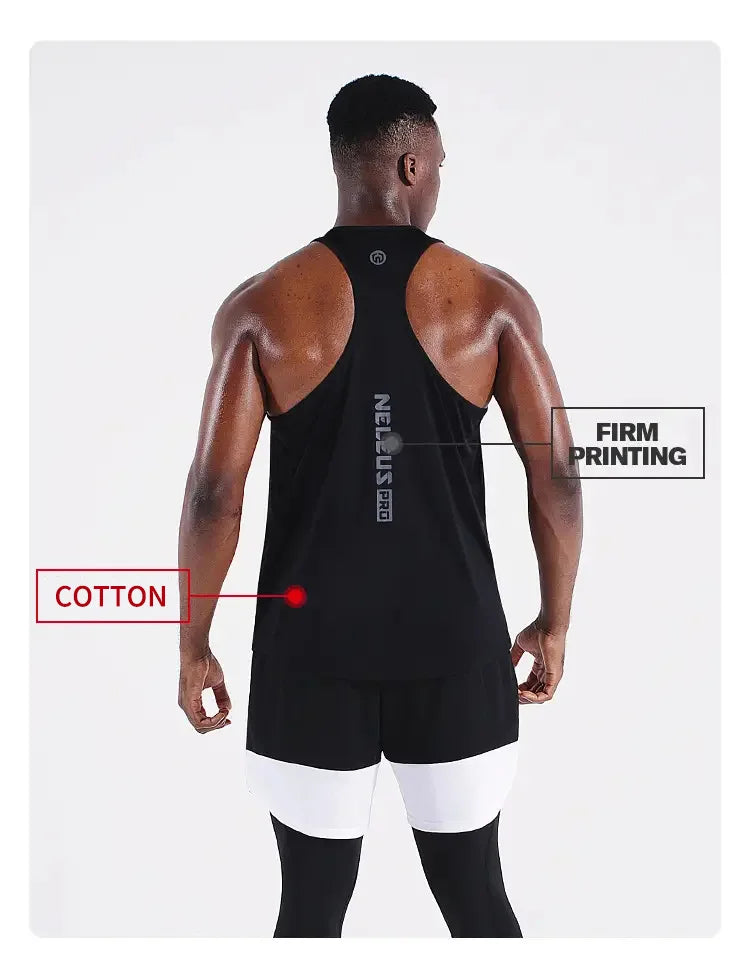 Áo Gile Nam Tập Gym Mùa Hè Cotton Không Tay Đen - Daisan Mart