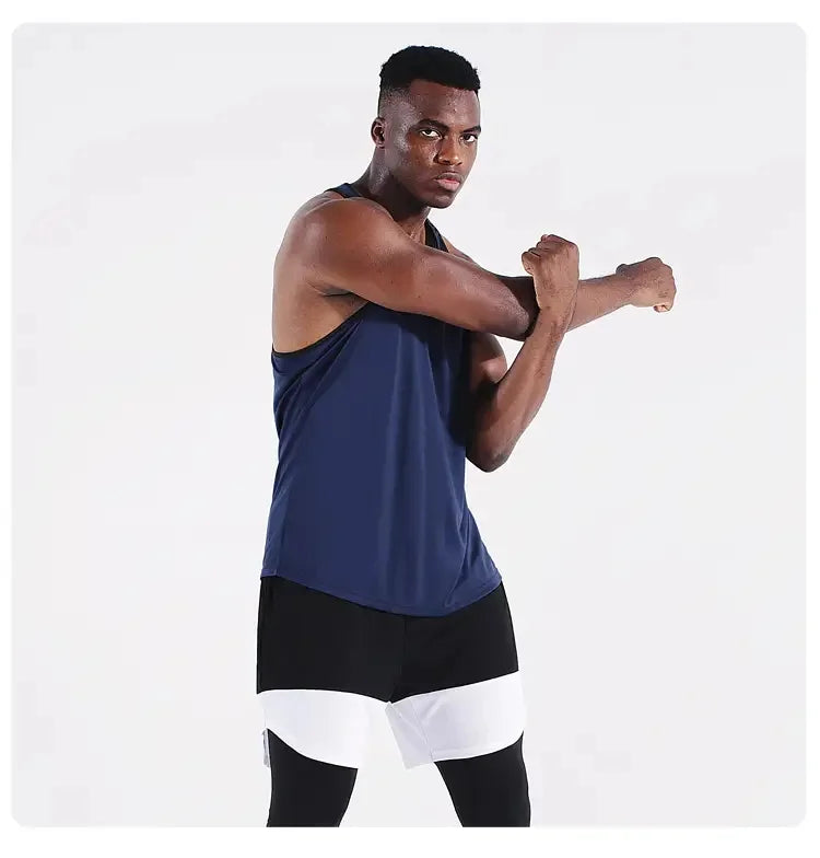 Áo Gile Nam Tập Gym Mùa Hè Cotton Không Tay Đen - Daisan Mart
