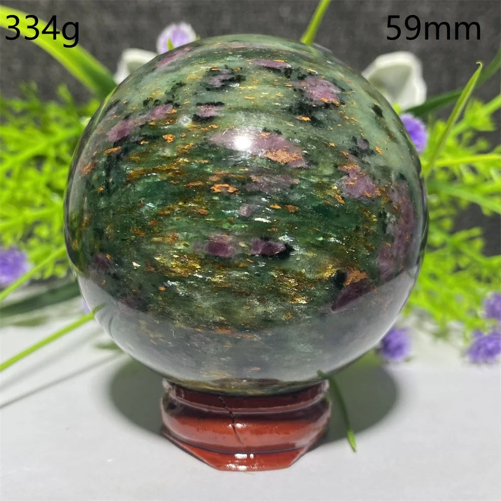 Quả Cầu Năng Lượng Ngọc Lục Bảo & Hồng Ngọc Tự Nhiên - Daisan Mart