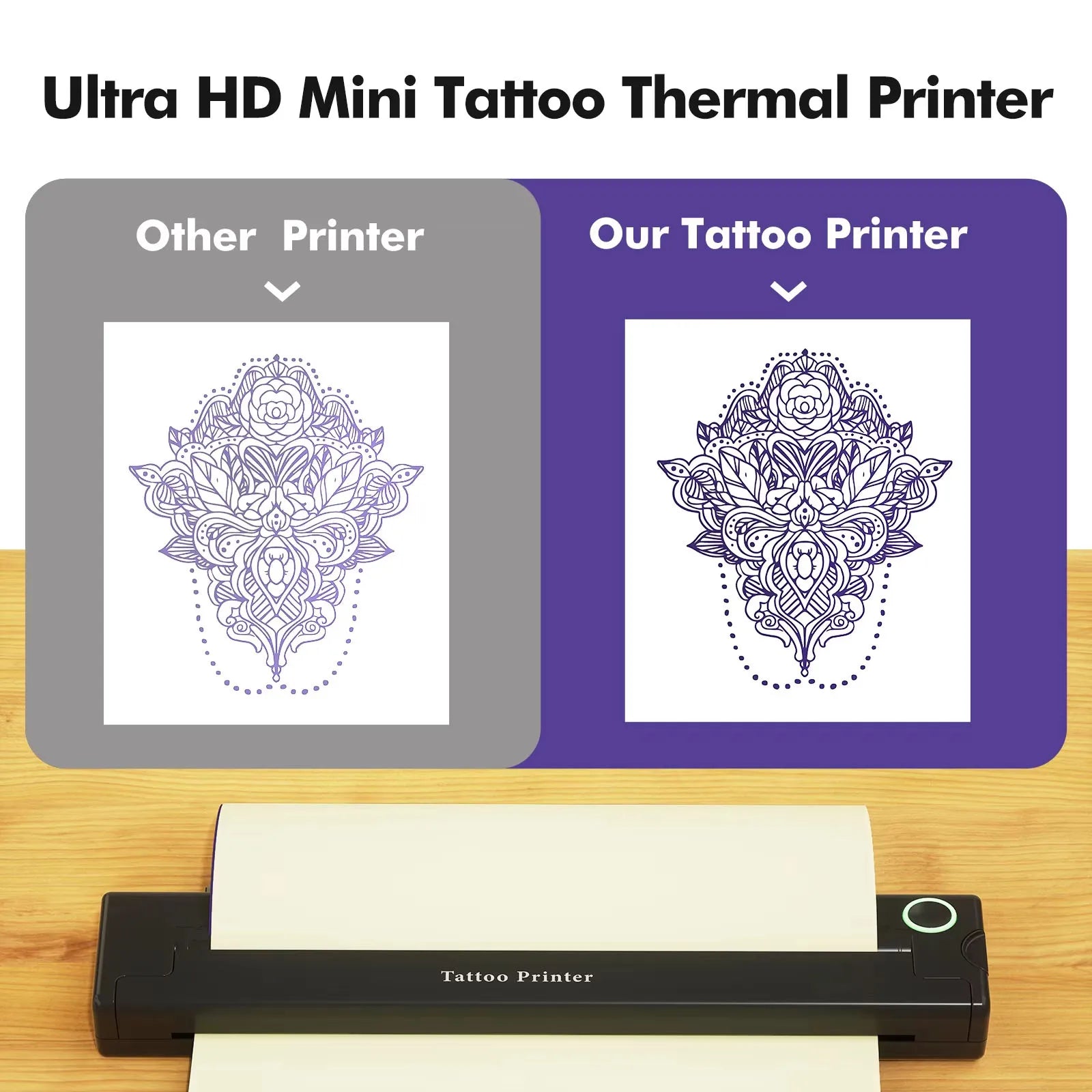 A4 Thermal Printers Wireless Bluetooth Tattoos Printer Portable Mini Thermal Printer A4 Paper Photo Printer From Mobile Phone - Daisan Mart