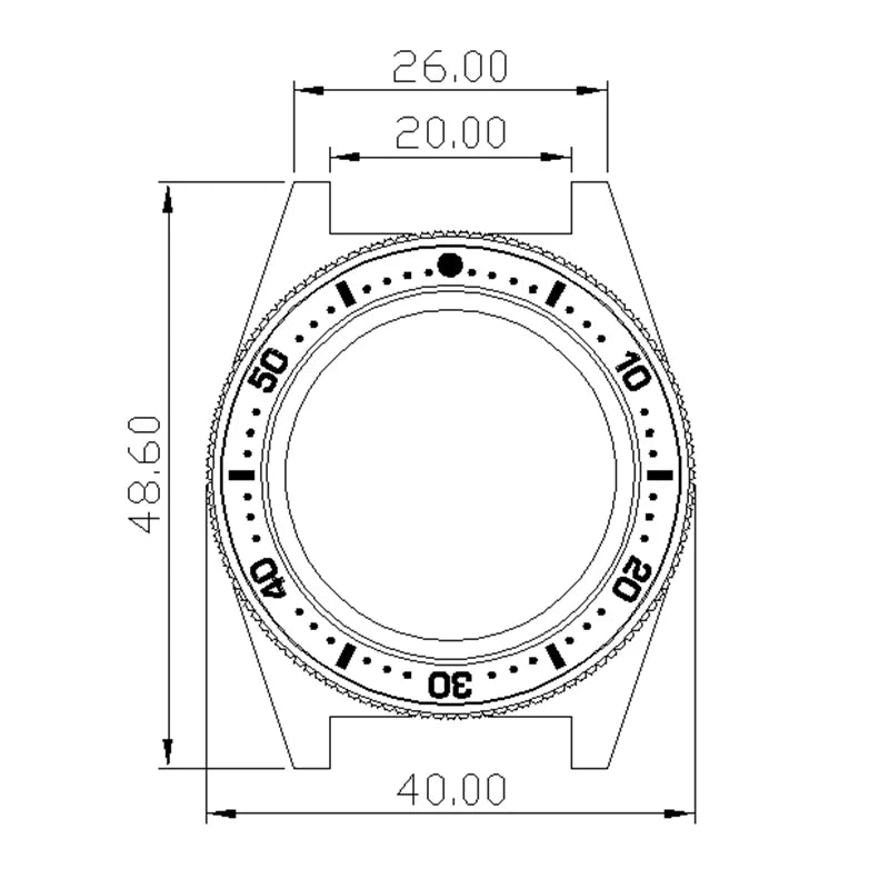 Modified Seiko 62MAS Diving 40mm Vintage Watch Cases Bubble Sapphire Crystal Glass Fit NH34 NH35 NH36 NH38 Movement 28.5mm Dial - Daisan Mart
