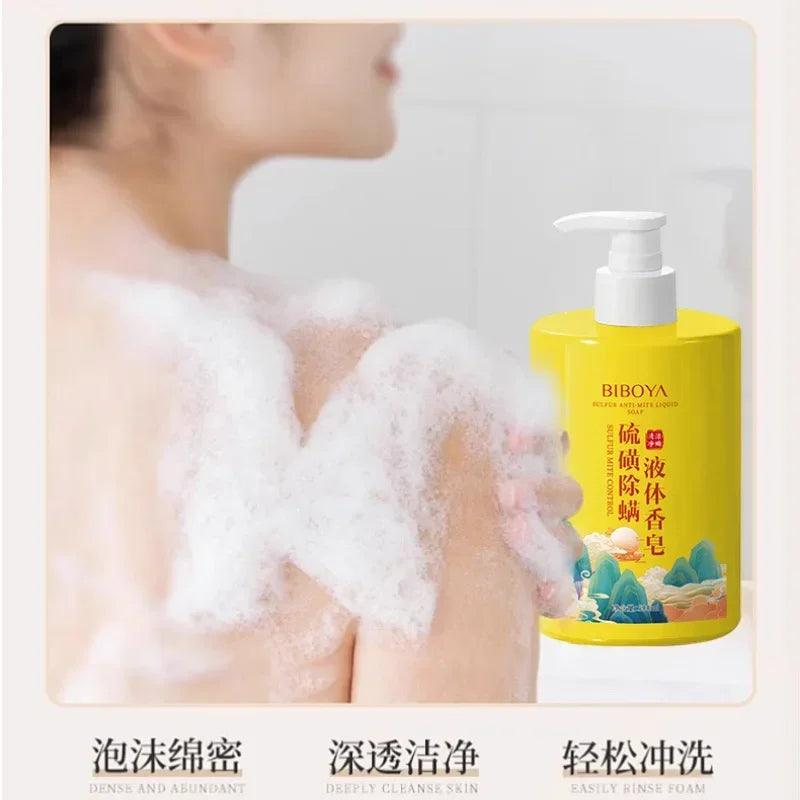 500ml Sulfur Mite Removal Liquid Soap Body Wash Cleaning Large Bottle Body Cleansers Shower gel - Daisan Mart