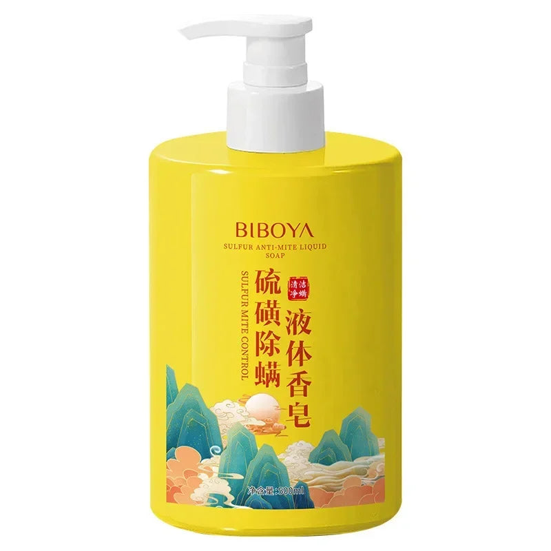 500ml Sulfur Mite Removal Liquid Soap Body Wash Cleaning Large Bottle Body Cleansers Shower gel - Daisan Mart