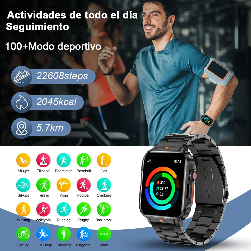 SmartWatch Nam 1.95 - Chống Nước, Gọi Bluetooth - Daisan Mart