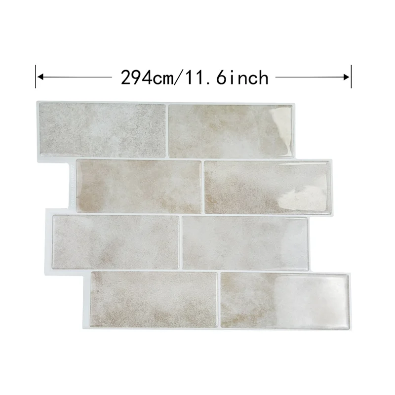 Đá Beige 10 Tấm Dán Tường Ẩm Thấp Tắm - Daisan Mart