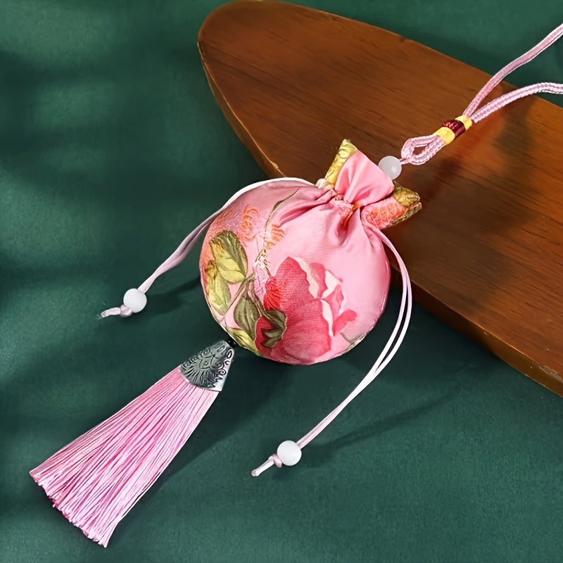 A Set of 10 Chinese Brocade Coin Pouches, Featuring Drawstring Jewelry Gift Bags, Candy Sachets, Spice Bags, And Decorative Bags for Home And Car Use.