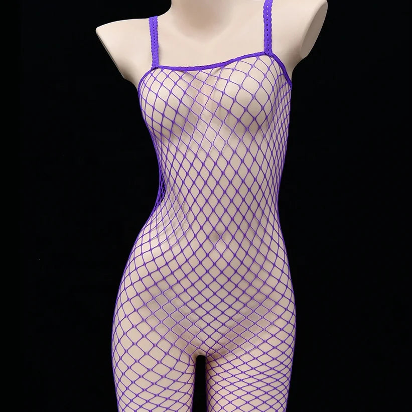 女士連體無縫彈性內衣高彈透氣露臍網眼蕾絲鏤空