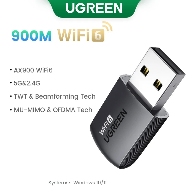 WiFi USB UGREEN AX900 - Kết Nối Siêu Tốc WiFi6 - Daisan Mart