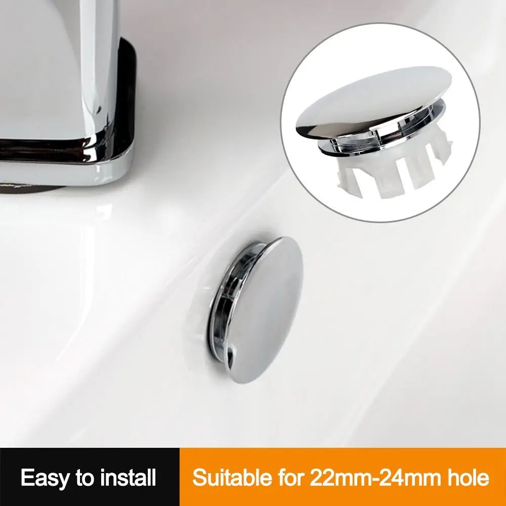 Wash Basin Round double layer Overflow Ring Plug Copper Sink Overflow Cover Trim Ring Hole Cap - Daisan Mart