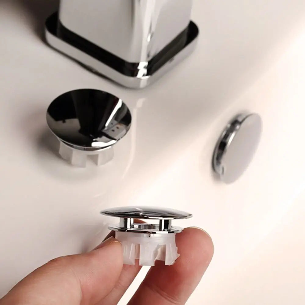 Wash Basin Round double layer Overflow Ring Plug Copper Sink Overflow Cover Trim Ring Hole Cap - Daisan Mart