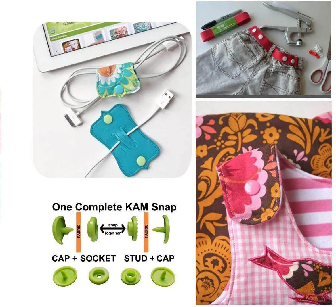 Khuy bấm nhựa bóng KAM Size 20 T5 cho tã/quần áo - Daisan Mart