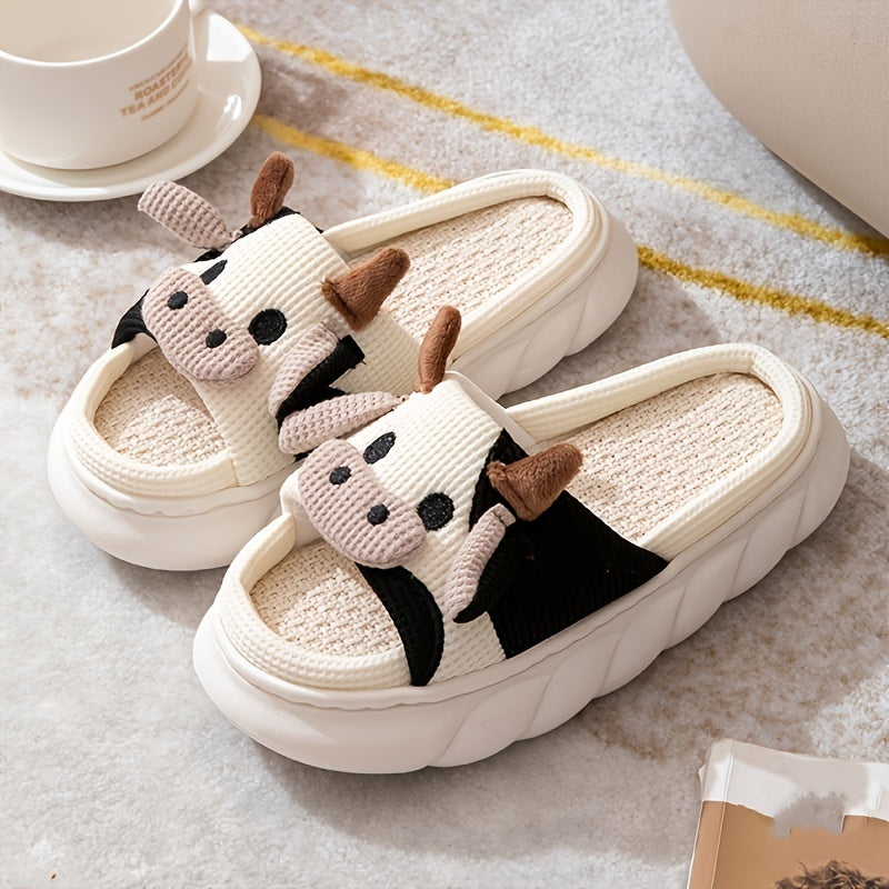 Dép Bò Sữa Nữ - Ấm Áp, Chống Trượt, Đế Mềm - Daisan Mart