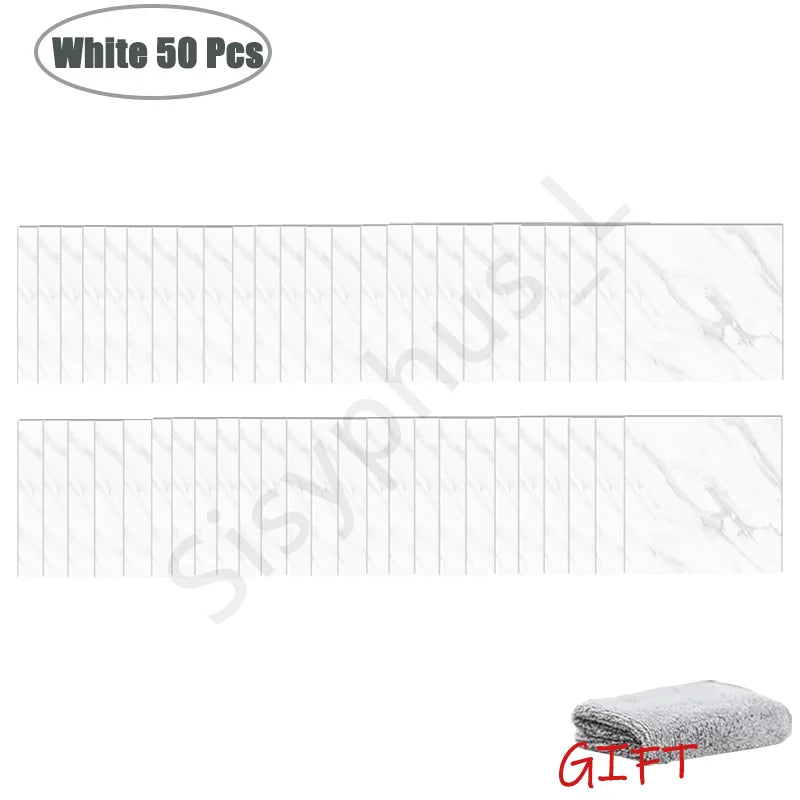 Miếng Dán Tường Vân Đá PVC Chống Nước 10-50 Miếng - Daisan Mart