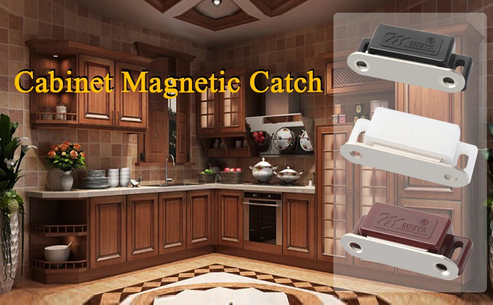 12 super strong white kitchen cabinet door magnetic latches
