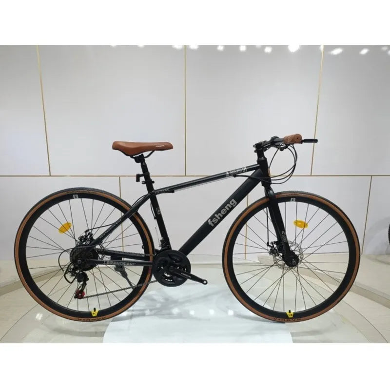 OVOZI Road Bicycle Flat Handlebar Road Race Road Bike Adult Male Urban Cycling Ultralight BIKE - Daisan Mart