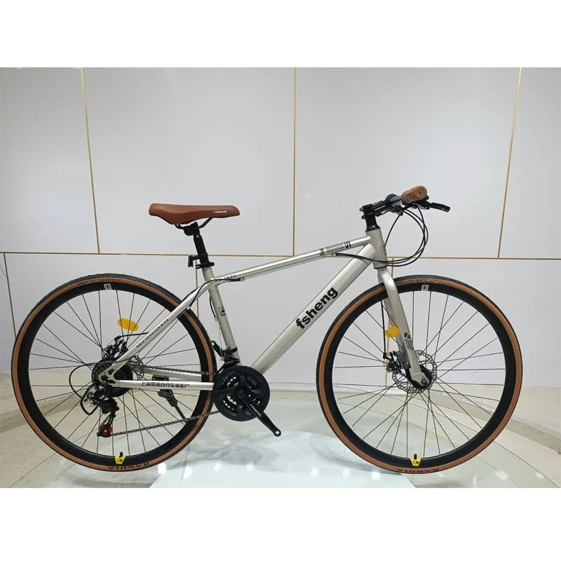 OVOZI Road Bicycle Flat Handlebar Road Race Road Bike Adult Male Urban Cycling Ultralight BIKE - Daisan Mart