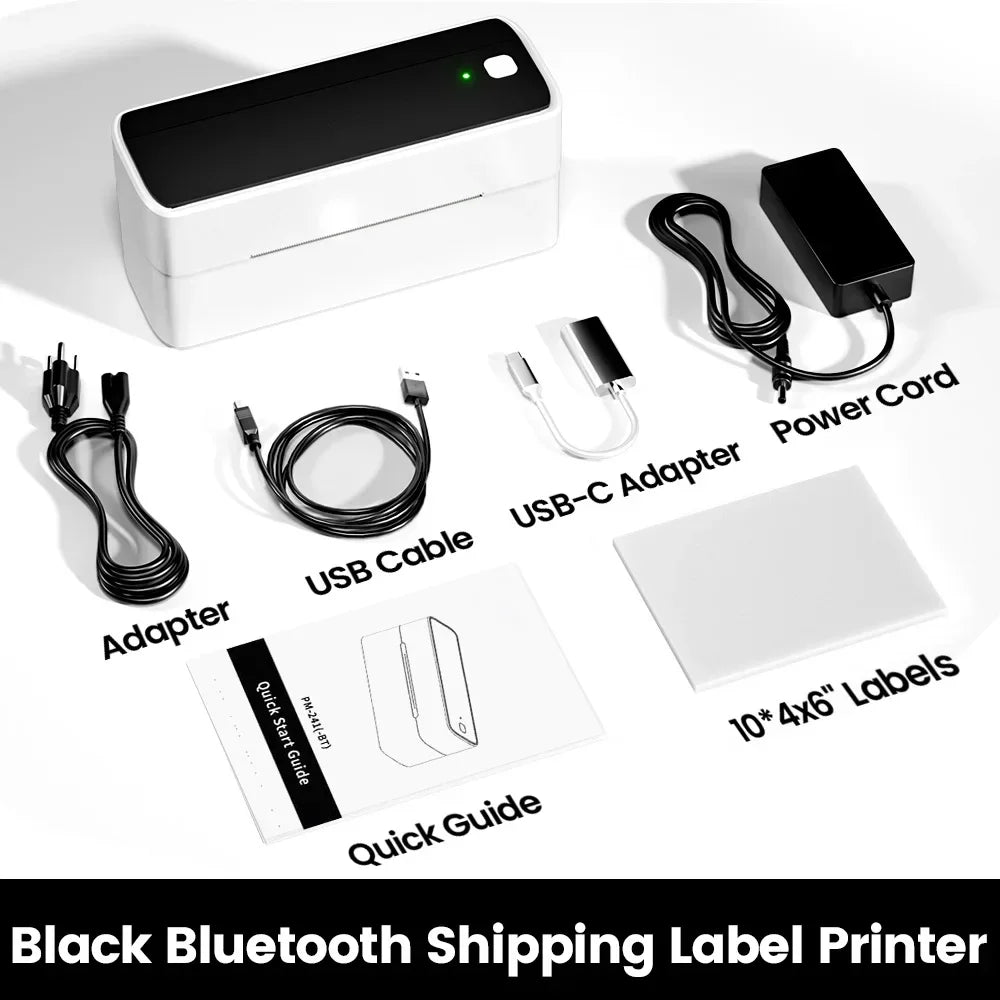 Phomemo 241 Bluetooth Thermal Label Printer Wireless Small Shipping Label Printer 4X6 Compatible with iPhone Android Mac Window - Daisan Mart