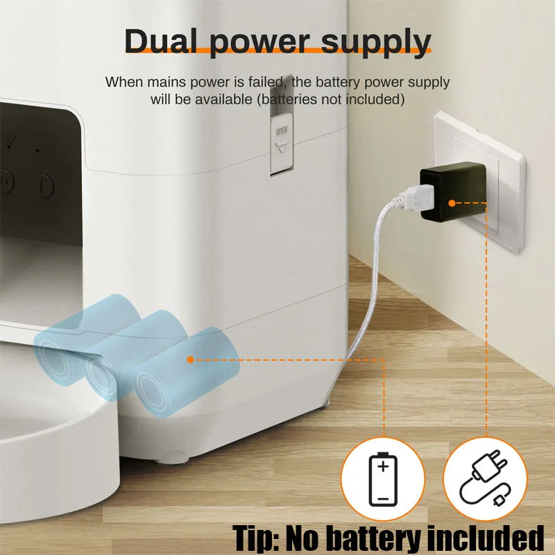 New Automatic Pet Feeder WiFi Version Automatic Cat Food Distributor Intelligently Controlled Pet Feeder Dog Feeder Pet Supplies - Daisan Mart