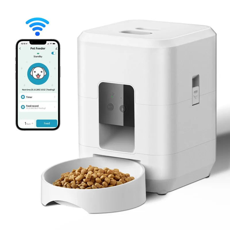 New Automatic Pet Feeder WiFi Version Automatic Cat Food Distributor Intelligently Controlled Pet Feeder Dog Feeder Pet Supplies - Daisan Mart