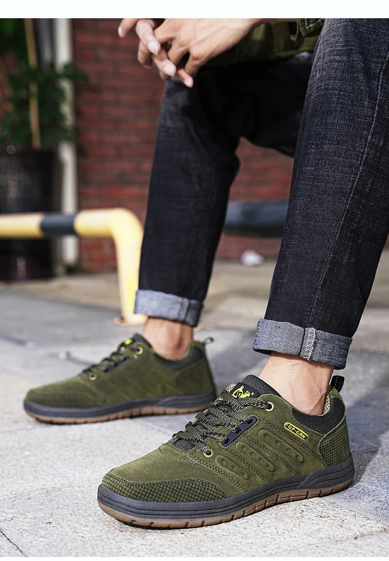 Giày Trượt Ván Nam Thu Retro Da Lộn Jeans Thời Trang - Daisan Mart