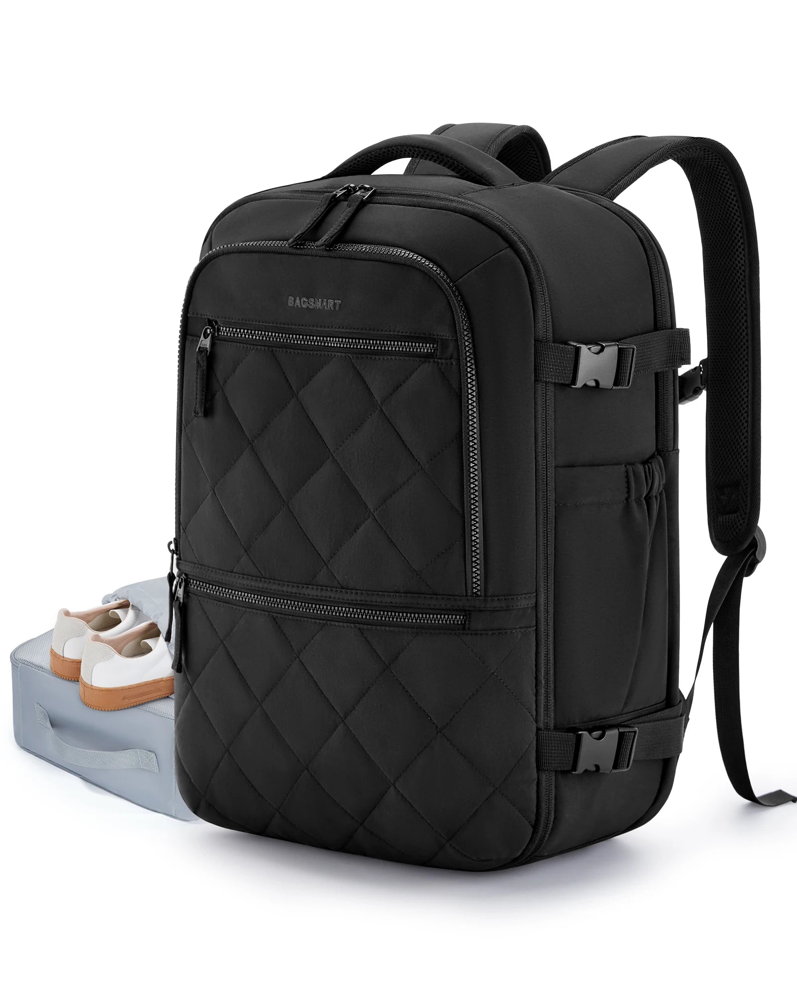 BAGSMART 3PCS Suitcases Travel Backpack for Women 17.3 inch Laptop Backpack Anti-theft Waterproof School Backpack