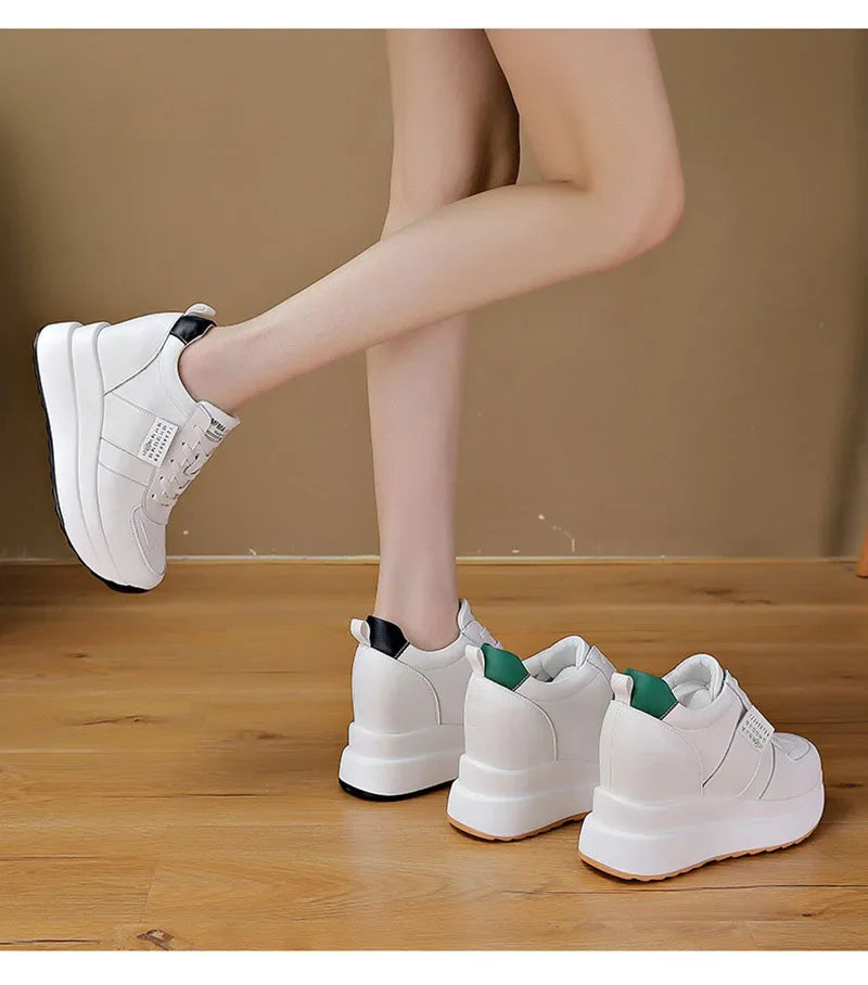 Dép Da Thật Nữ Thời Trang Tăng Chiều Cao 9cm DX142