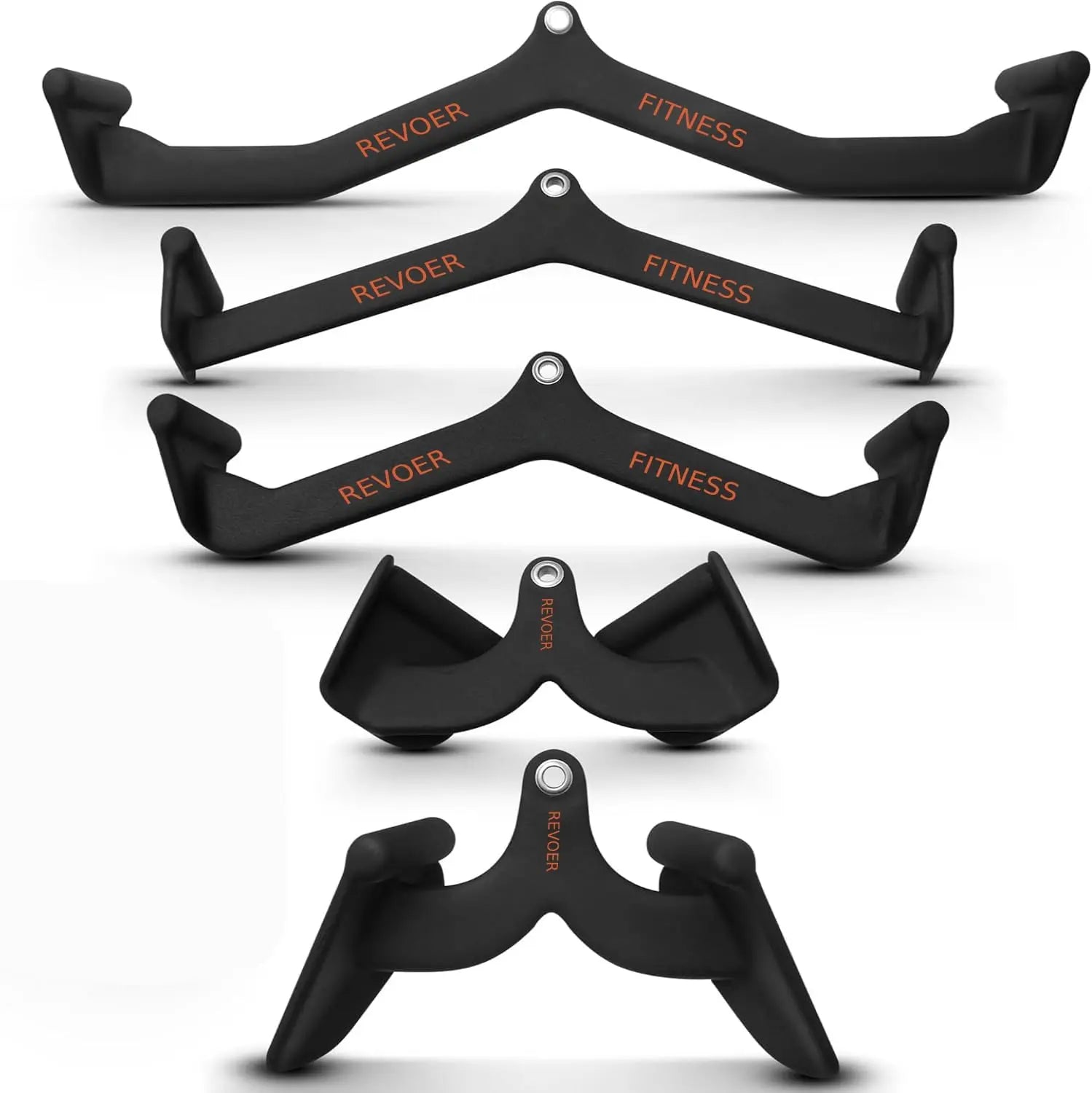 5 Pcs Lat Pull Down Bars ,LAT Pulldown Attachment, Cable Machine Rowing V-bar Attachment