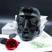 A black decorative mask, featuring a festive design, is ideal for cosplay parties, gala events, and decorative purposes. - Daisan Mart