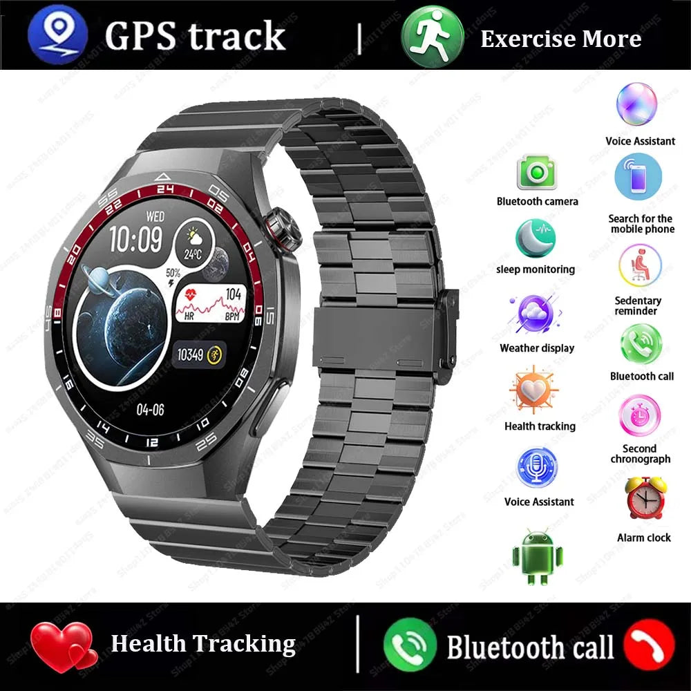 Đồng Hồ Thông Minh 2025 AMOLED GPS Chống Nước Nam - Daisan Mart