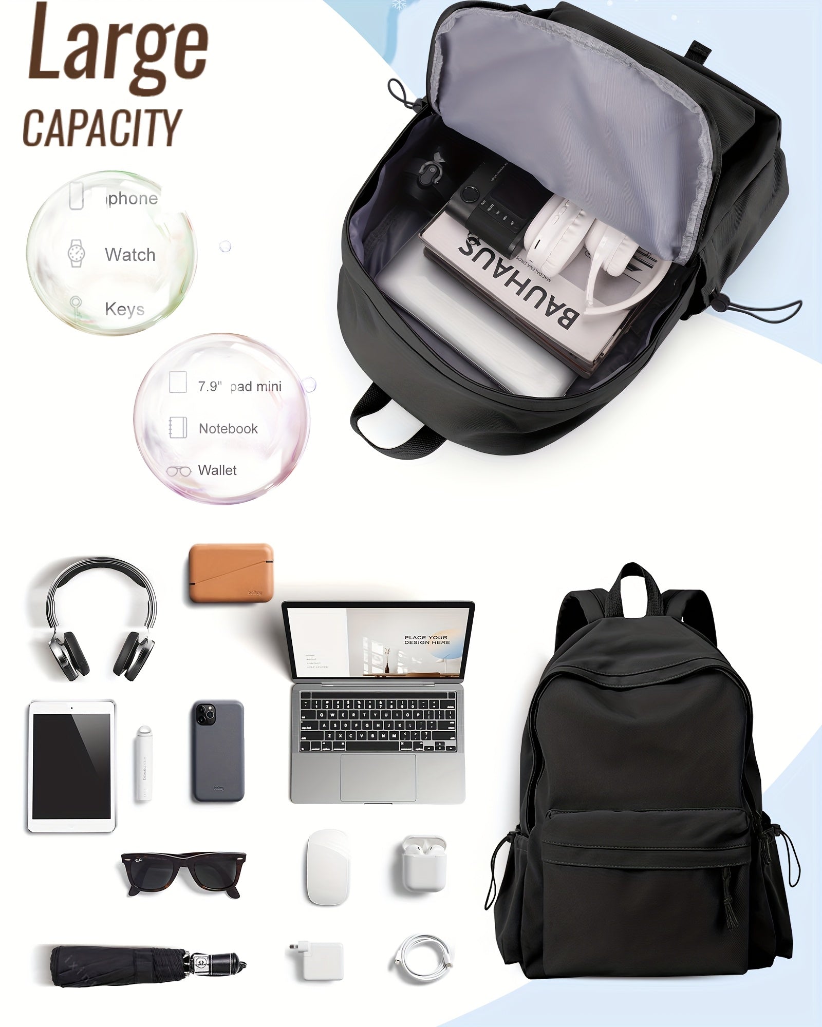 Balo Laptop Thời Trang Nhẹ Cho Nam Nữ Đi Học - Daisan Mart